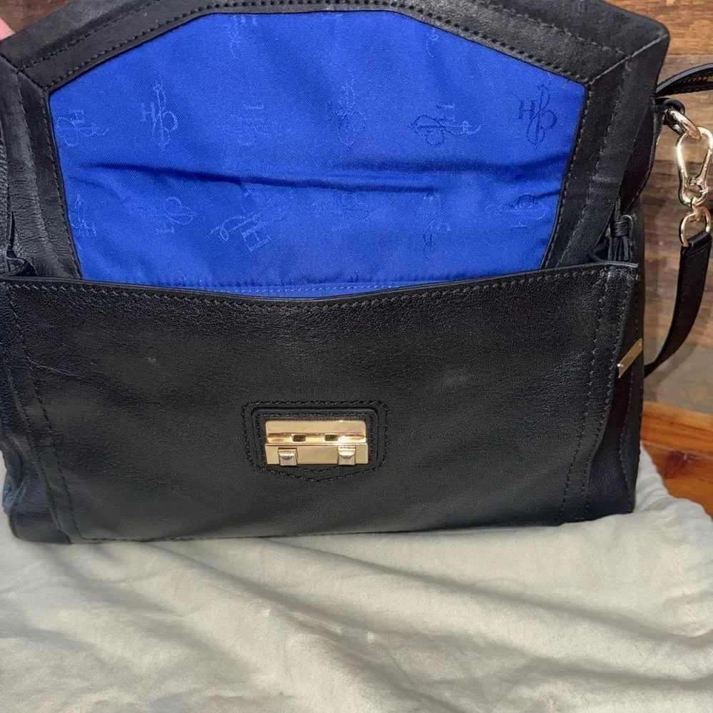 Cole Haan Zoe Black Leather Satchel Tote w/ Crossbody Strap NWOT